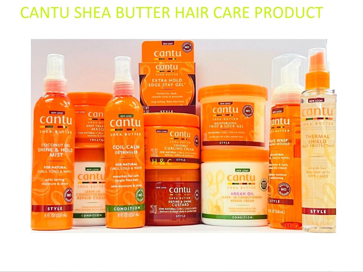 CANTU SHEA BUTTER & NATURAL HAIR CARE AFRO Hair Product All Items-Full Range!!!